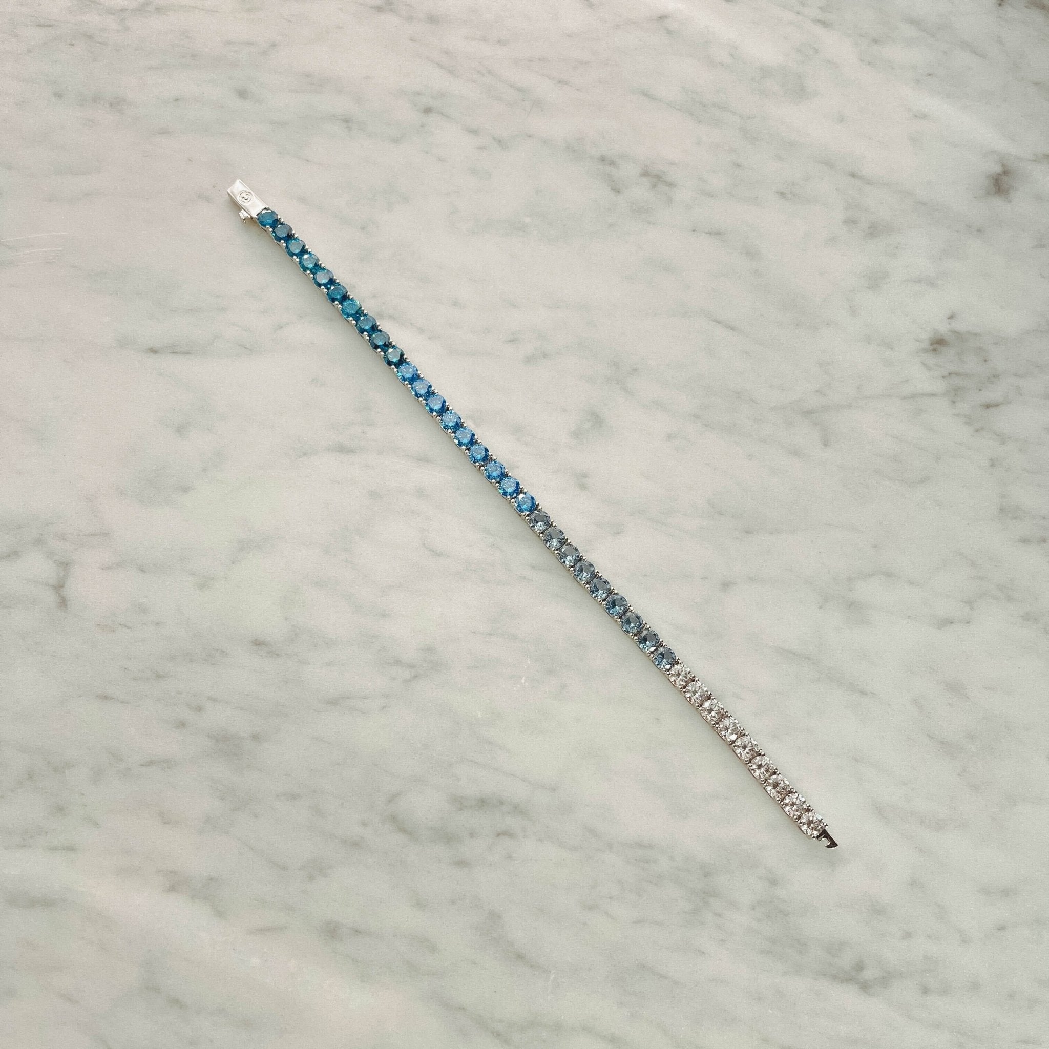 5mm Tennis Bracelet - Blue Graduated - Cernucci